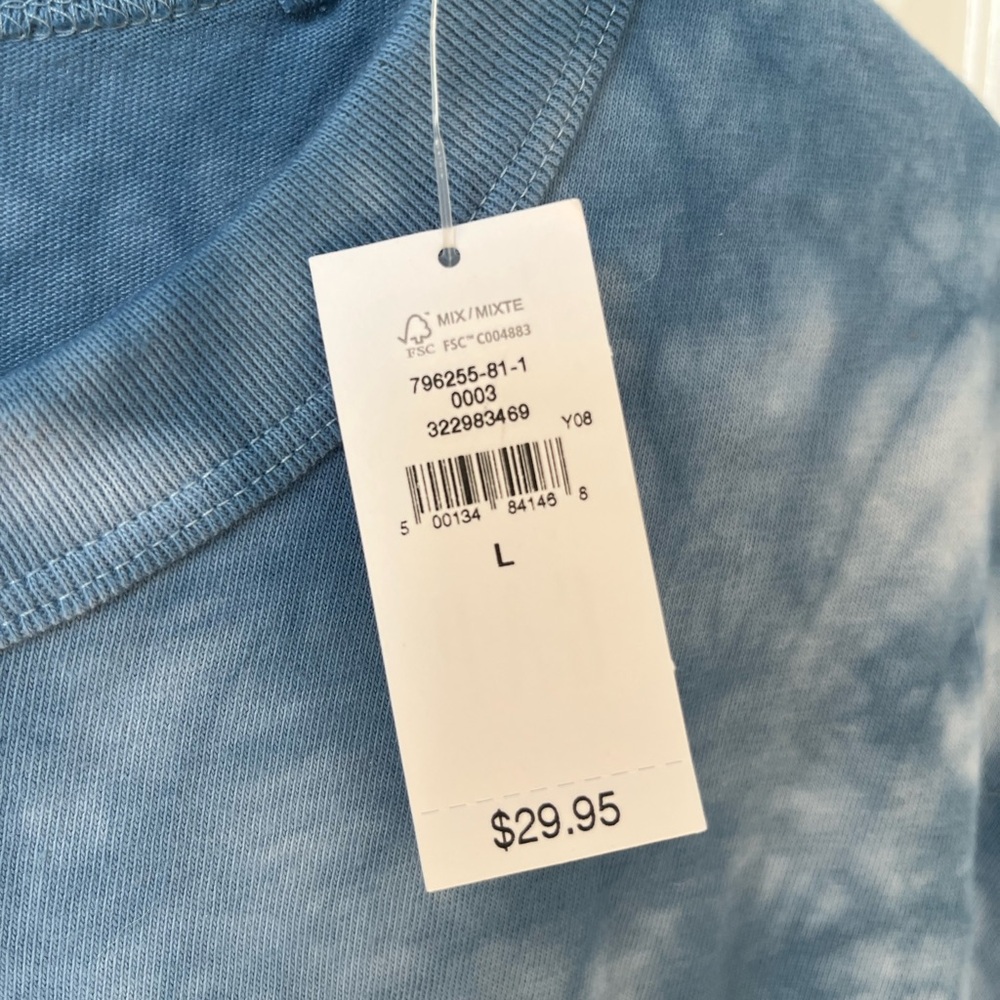 Adult Original T-Shirt - Light Blue Tie-Dye - Picture 3 of 9
